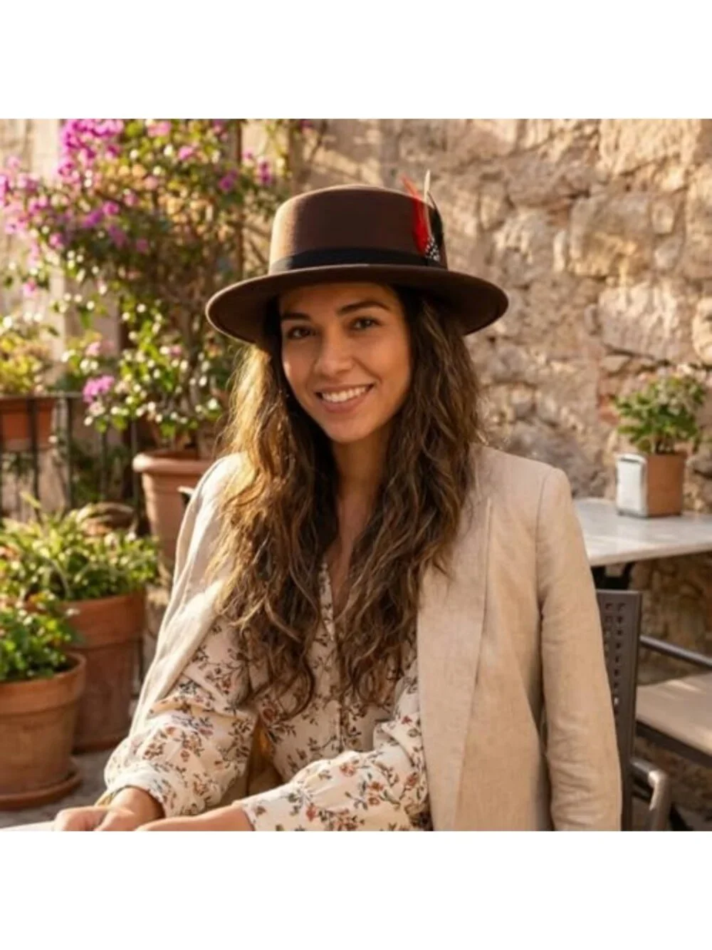 Stylish Wool Felt Fedora Hat for Women & Men, Wide Brim Porkpie Jazz Hat with